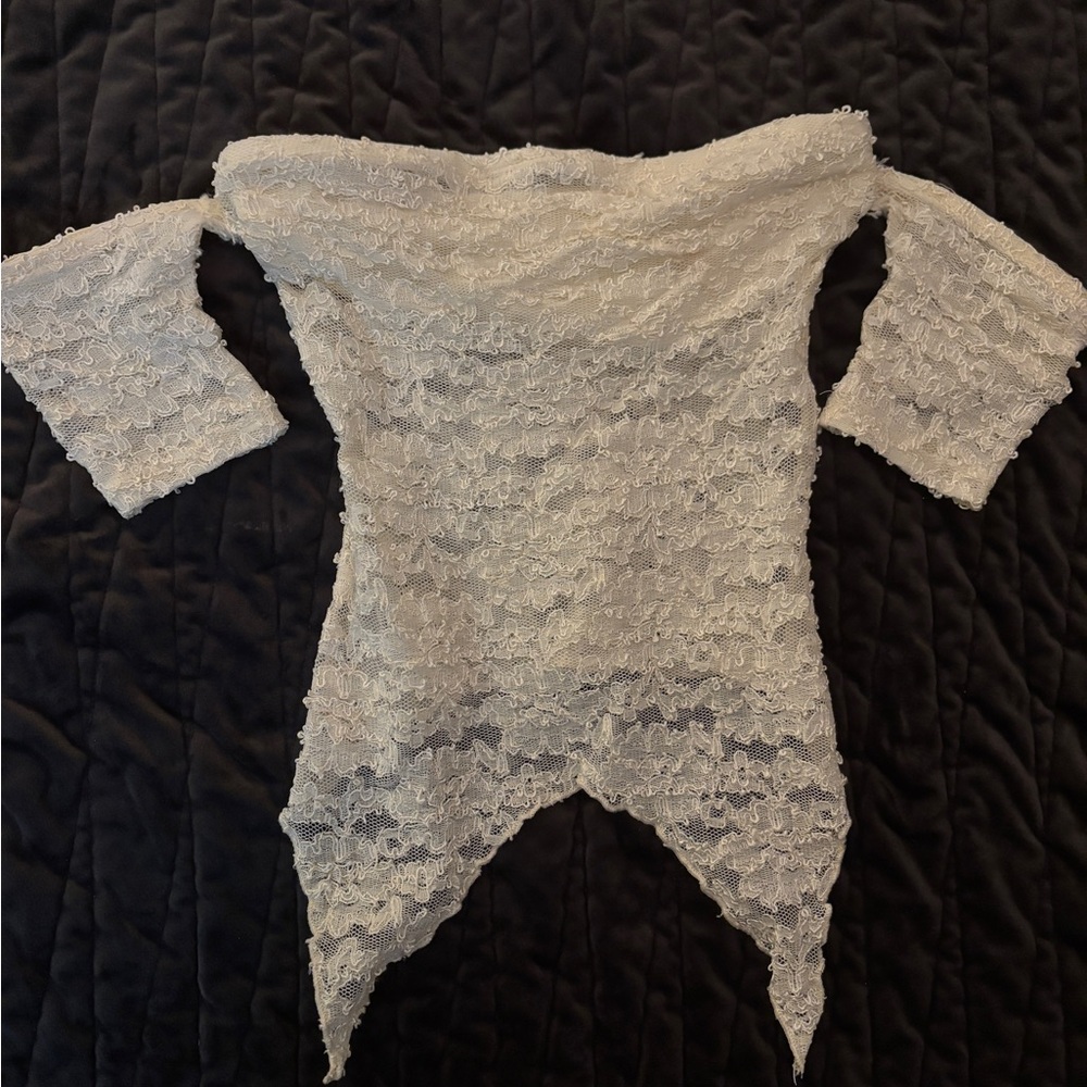 Urban Renewal White Lace Off-Shoulder Blouse